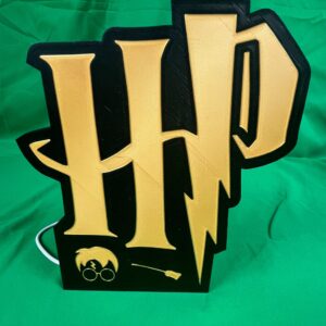 3D Printed Harry Potter Light Box – LED Wizarding Décor in Black or White