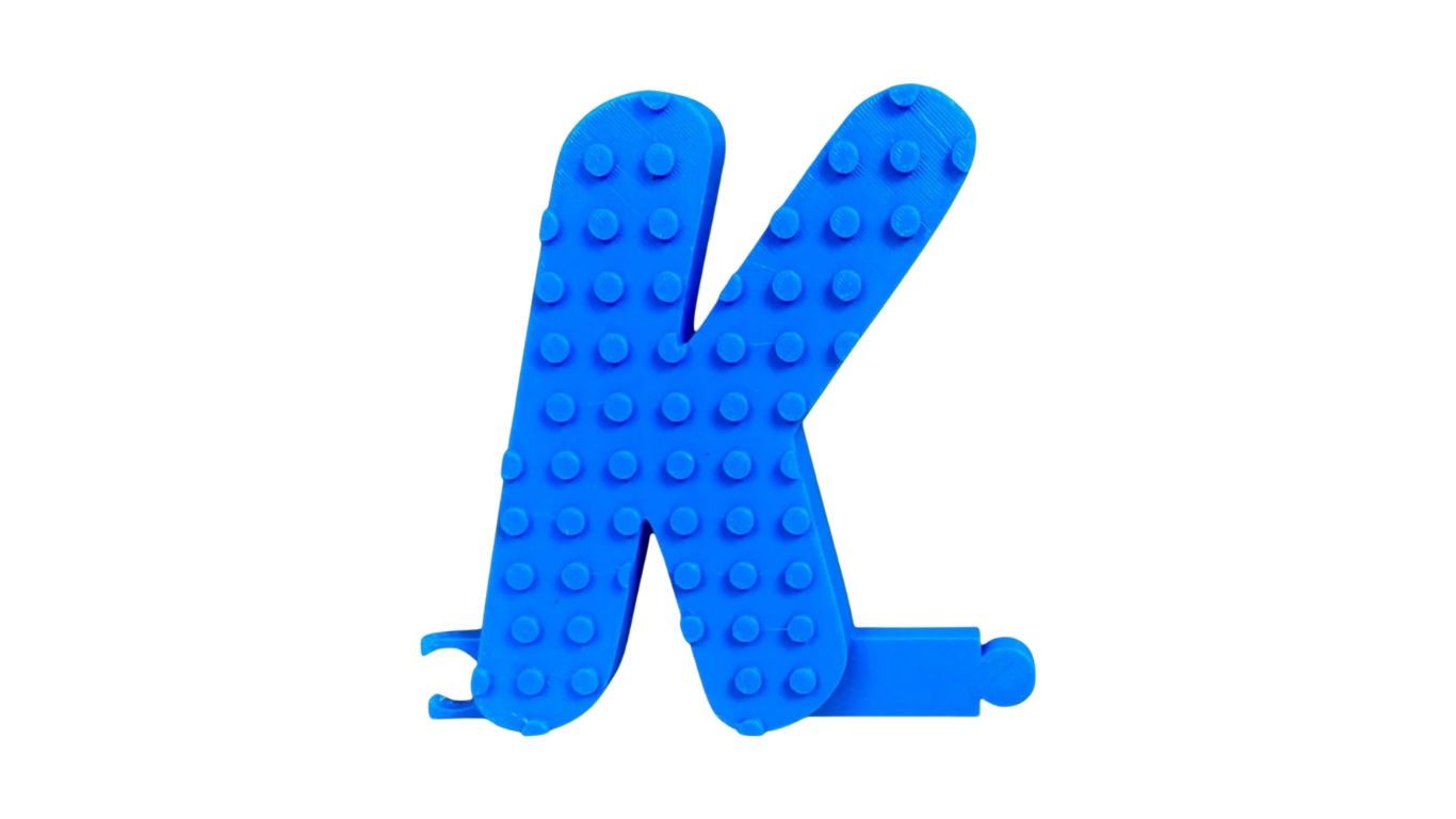 3D printed letter K